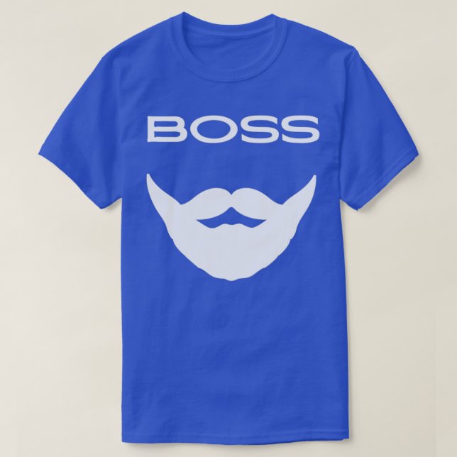 Boss Beard Beard Lovers Bearded Design For Darker  T-Shirt (Design Front)