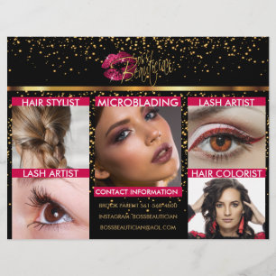 Boss Beautician Hair and Makeup Artist Flyer