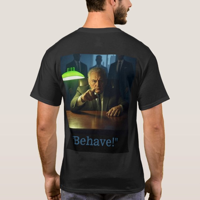Boss behave men black T-shirt back (Back)