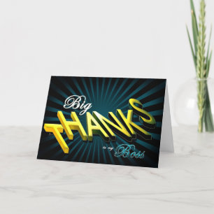 Boss Big Thanks Thanks star explosion of gratitude Holiday Card
