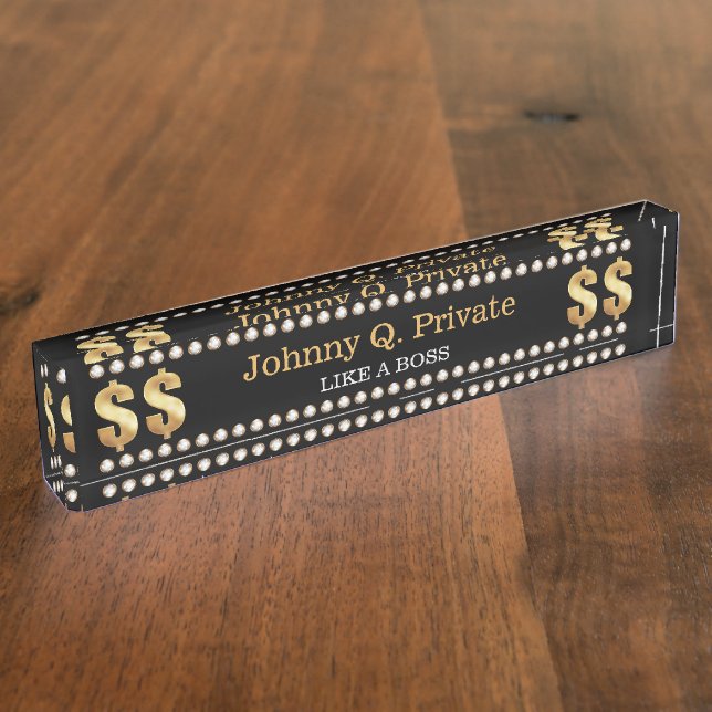 Boss Bling VIP Nameplate (Side)