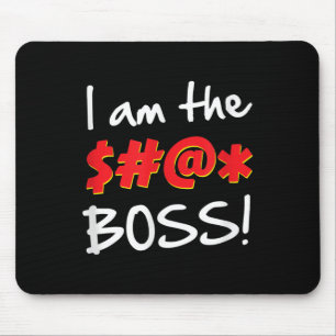 Boss, Bosses Humour Quote Graphic Gag Gift Mouse Mat