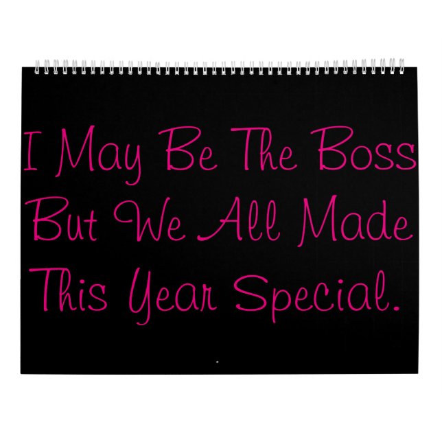 Boss Calendar (Back)