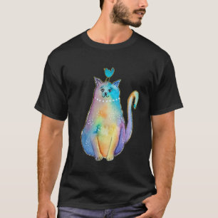Boss Cat and Bird, Master of Balance, Funny Animal T-Shirt