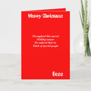 Boss Christmas greeting cards