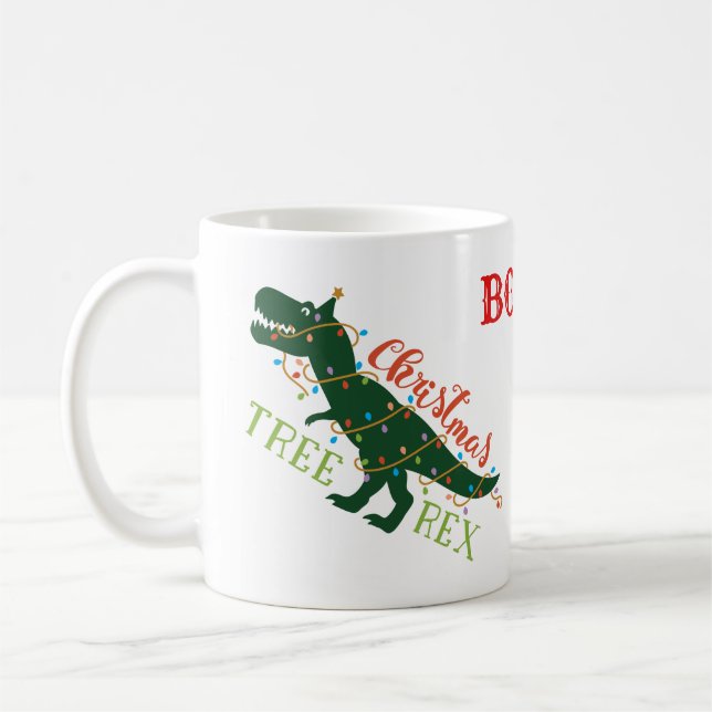 BOSS Christmas T-REX Coffee Mug (Left)