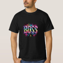 BOSS Colourful Graffiti Drip T-Shirt