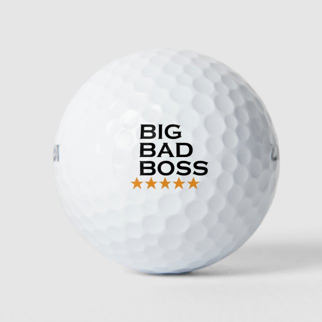 Boss Day Employee Appreciation Big Bad Boss  Golf Balls (Front)