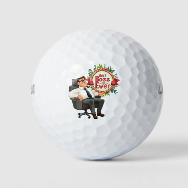 Boss Day Employee Appreciation  Golf Balls (Front)