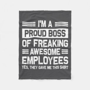 Boss Day Employee Appreciation Office Funny Boss  Fleece Blanket