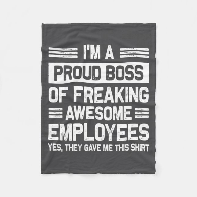 Boss Day Employee Appreciation Office Funny Boss  Fleece Blanket (Front)