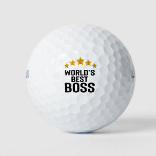 Boss Day Employee Appreciation World's Best Boss Golf Balls