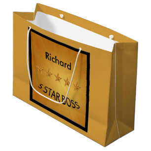 Boss Day Five Star Boss Custom LGB Large Gift Bag
