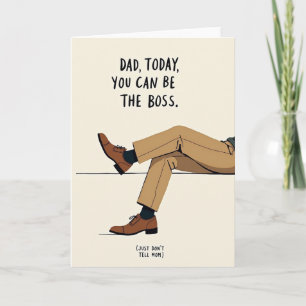 Boss Day Tan Trousers Dad Card