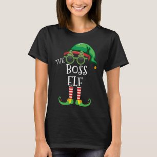Boss Elf Matching Christmas Party Pjs Family Outfi T-Shirt