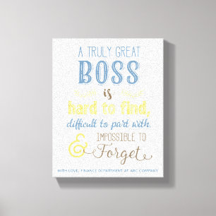 Boss Farewell / Retirement Gift Canvas Print
