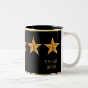 Boss Five 5 Star Black Mug