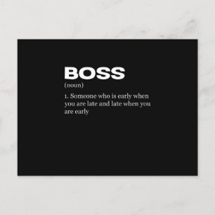 Boss Funny Definition Happy Boss's Day Invitation Postcard