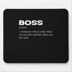 Boss Funny Definition Happy Boss's Day Mouse Mat