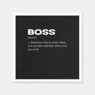 Boss Funny Definition Happy Boss's Day Napkin