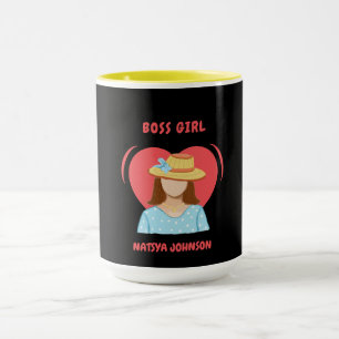 boss girl cute unique editable mug