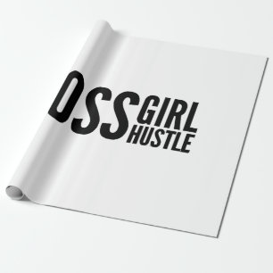 Boss girl Hustle, Boss girls empowerment slogan, g Wrapping Paper