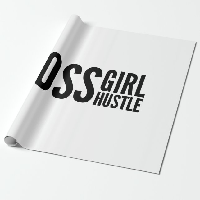Boss girl Hustle, Boss girls empowerment slogan, g Wrapping Paper (Unrolled)