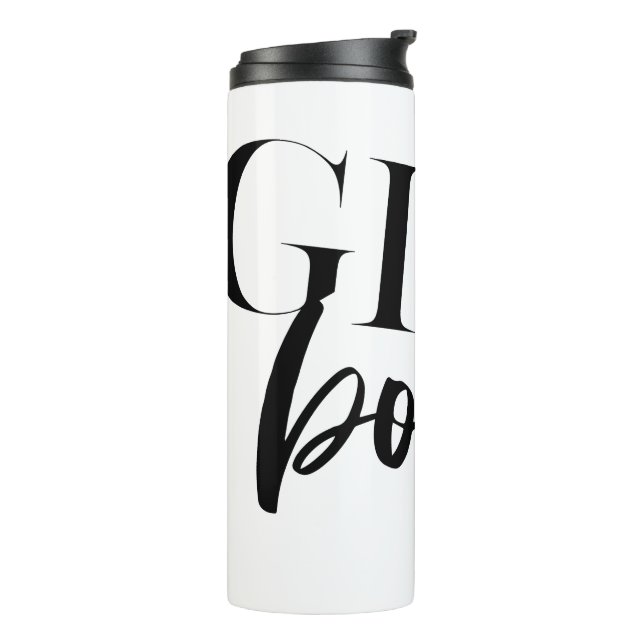 Boss Girl | Modern Black Text | Thermal Tumbler (Rotated Left)