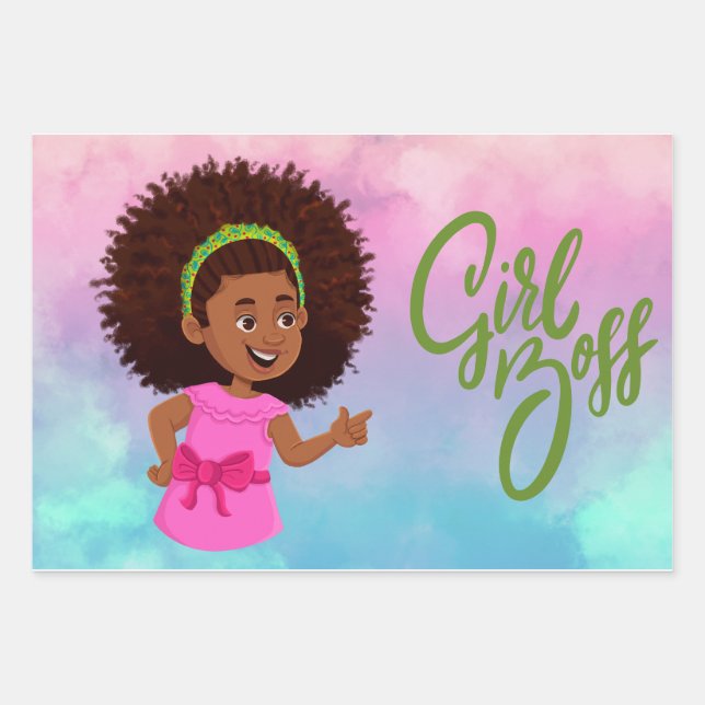 Boss Girl  Wrapping Paper Sheet (Front)