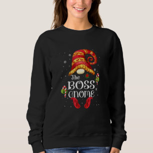 Boss Gnome Matching Family Christmas Gnome Pjs Sweatshirt