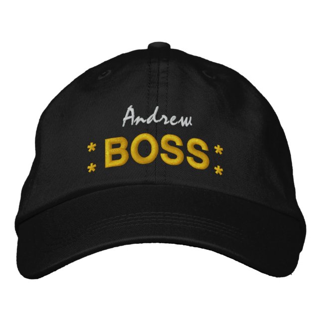 BOSS Hat with Stars and Custom Name V01 (Front)