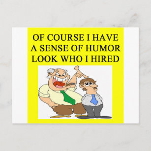 boss humour postcard