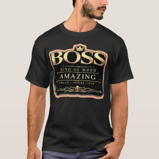 Boss King Gold Typography T-Shirt | Premium