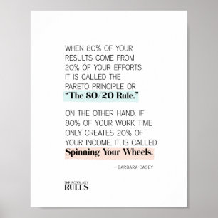Boss Ladies Follow the 80/20 Rule Motivational Poster