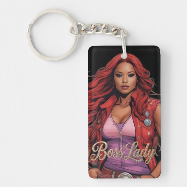 Boss Lady Acrylic Keychain (Front)