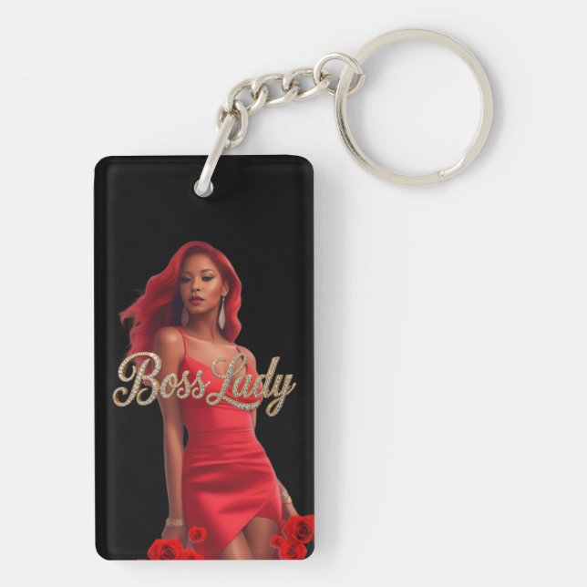 Boss Lady Acrylic Keychain (Back)