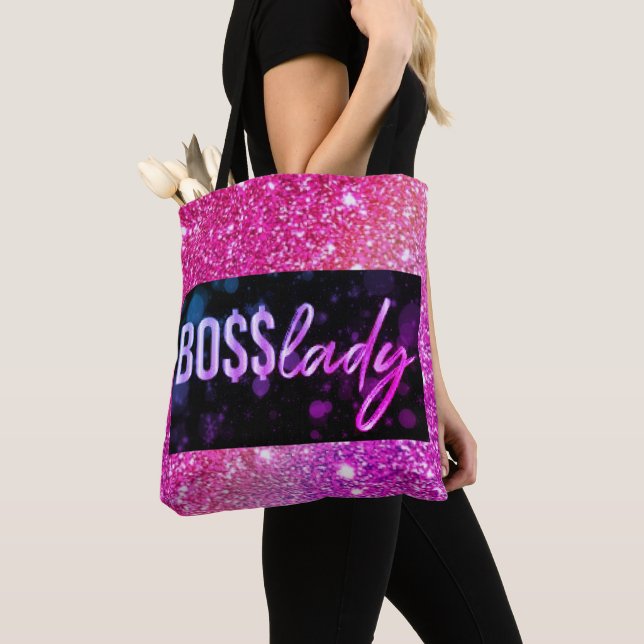 Boss Lady All-Over-Print Tote Bag (Close Up)