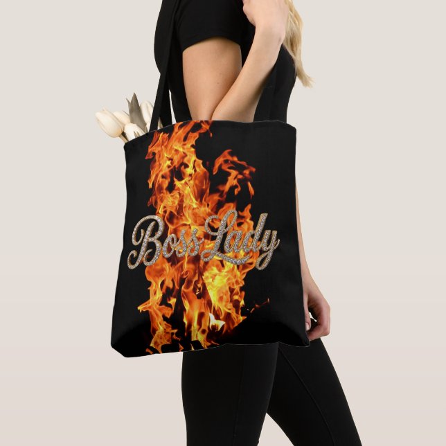 Boss Lady All-Over-Print Tote Bag (Close Up)