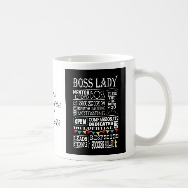 Boss Lady appreciation thank you gift christmas Coffee Mug (Right)
