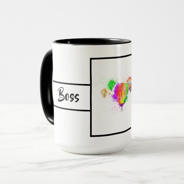 Boss Lady Balloon Ringer 15oz Mug (Front Left)