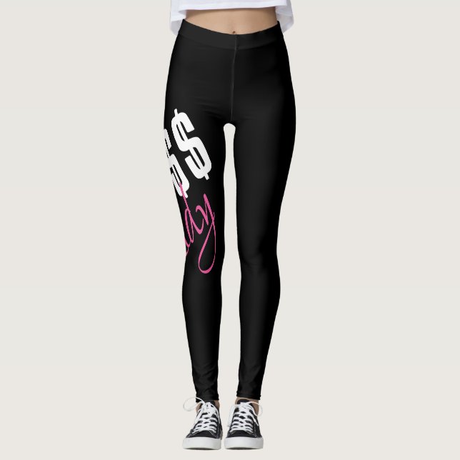 "Boss Lady" black leggings (Front)