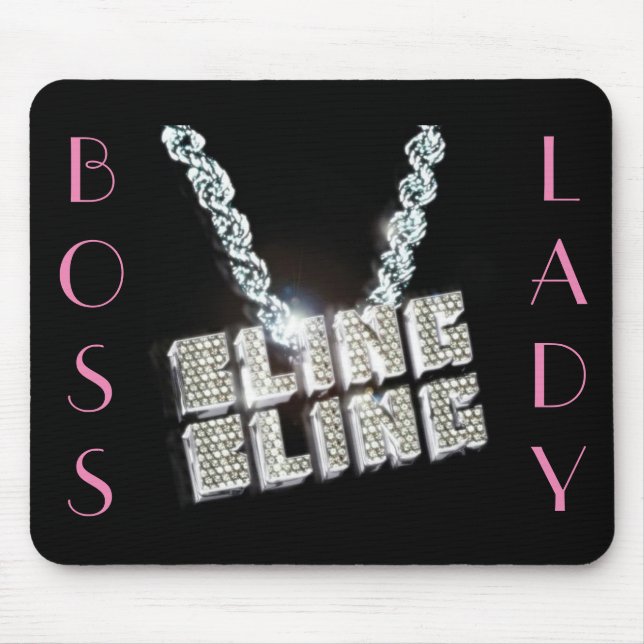 Boss Lady Bling Bling Mousepad (Front)