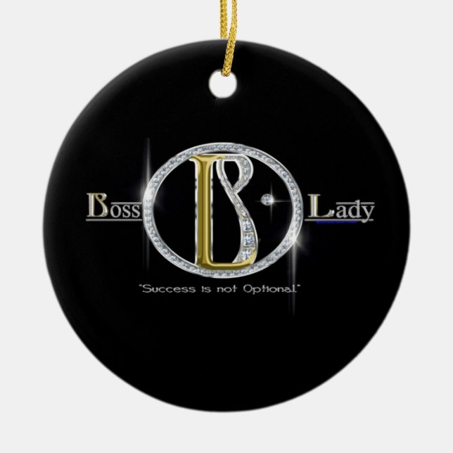 Boss Lady Bling Ceramic Tree Decoration (Front)