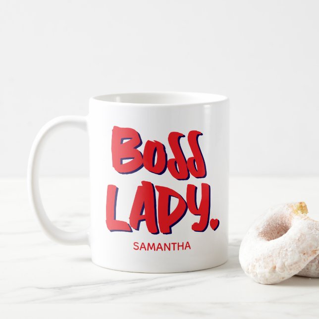 Boss Lady Business owner Entrepreneur Coffee Mug (With Donut)