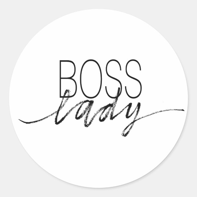 Boss Lady Classic Round Sticker (Front)
