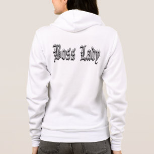 Boss Lady Classic Silver Logo Hoodie