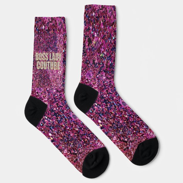 Boss Lady Couture Diamonds Crew Socks (Right)
