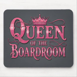 Boss Lady Crown Graphic Humourous Quote Mouse Mat