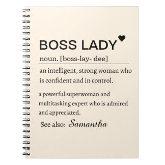 Boss Lady Definition Personalized Notebook