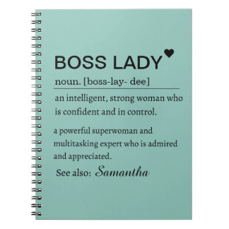 Boss Lady Definition Personalized Notebook
